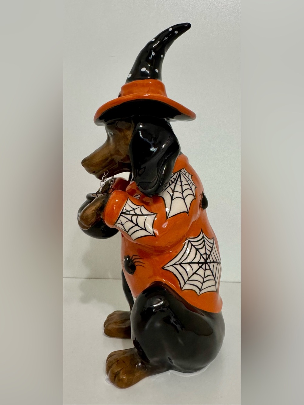 Blue Sky Clayworks  Halloween Dachshund Witch Trick-or-Treat Figurine NWT - Picture 4 of 11